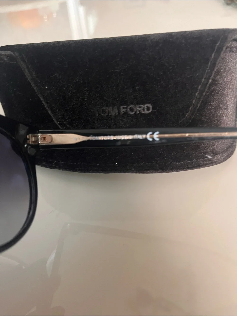 Tom Ford Black Sunglasses with Gold Temples - Picture 2 of 4